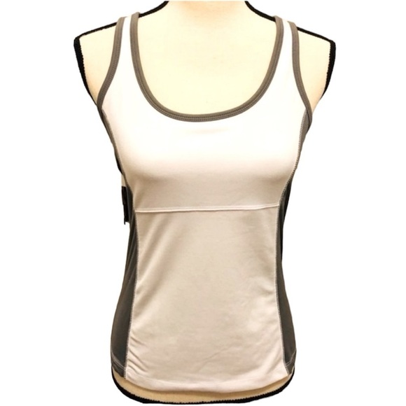 Old NavyTank White with Grey Trim Go For a Run Racerback Top size Medium - Picture 1 of 12
